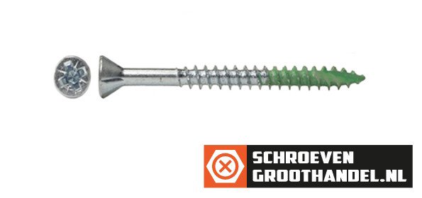 MDF-schroeven 4x50 mm verzinkt freeskop Pozidriv 200 stuks