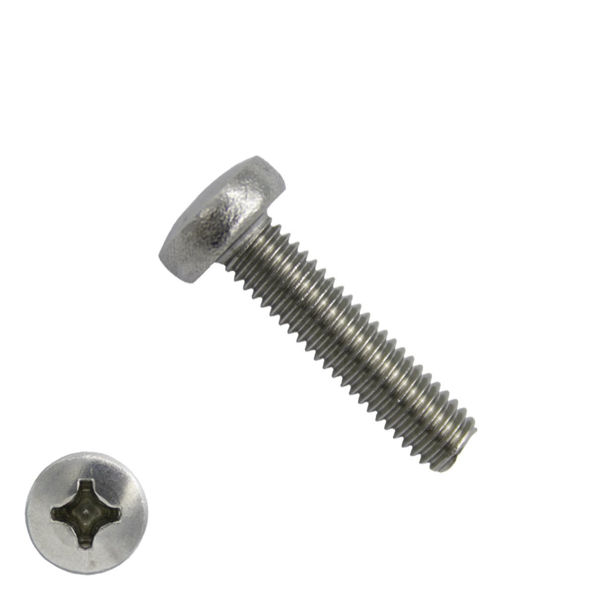 Metaalschroeven cilinderkop M4 x 30mm DIN7985 RVS A2 philips 200 stuks