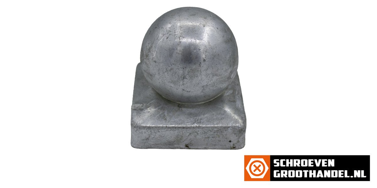 Paalkap bol 71x71 mm thermisch verzinkt 1 stuk