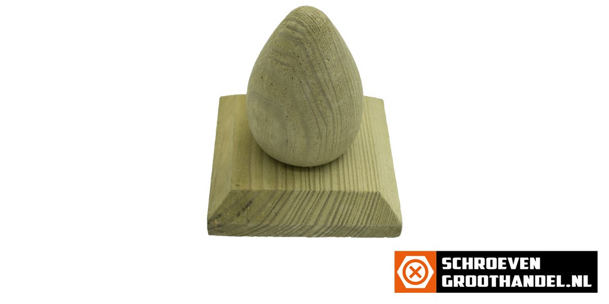 Paalkap peer 100x100 mm hout 1 stuk