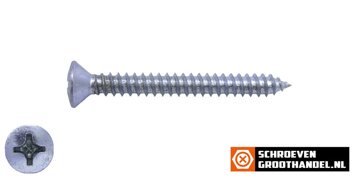 Parkers verzinkt 4,8x50mm lenskop philips DIN 7983 200 stuks
