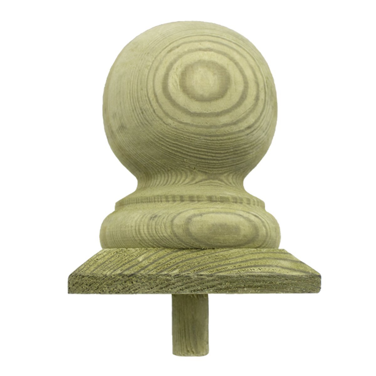 Paalkap bol-de luxe 100x100 mm hout 1 stuk