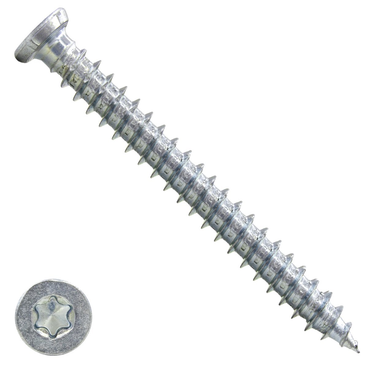 Kozijnschroeven 7,5x112 mm verzinkt platkop TORX 100 stuks