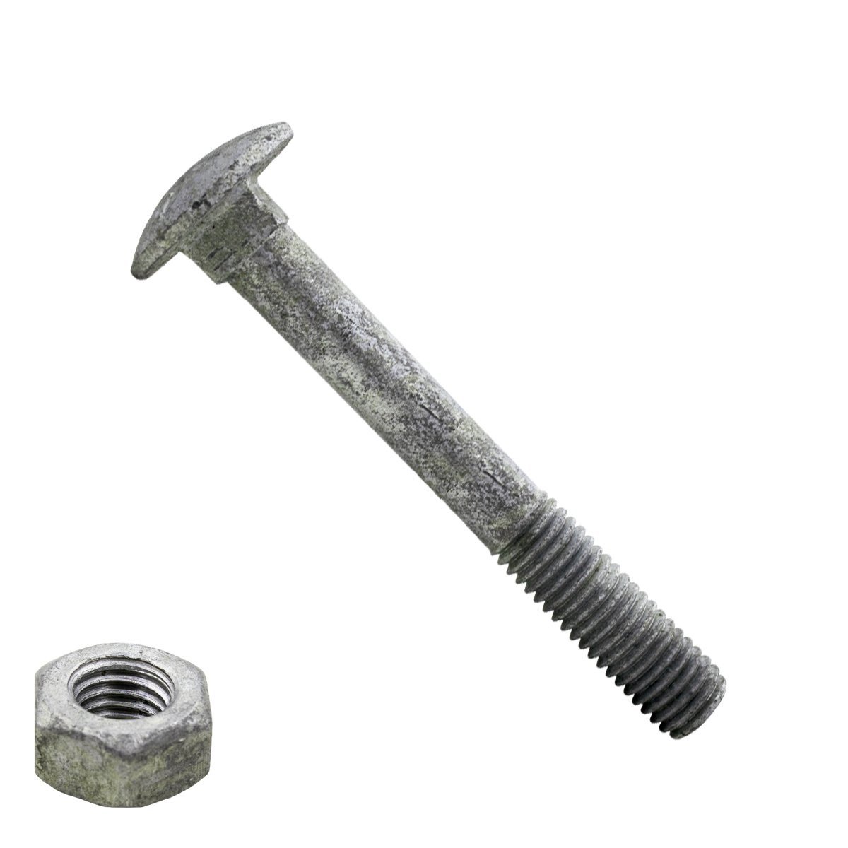 Slotbouten M8 thermisch verzinkt 8x70 mm met moeren 100 stuks