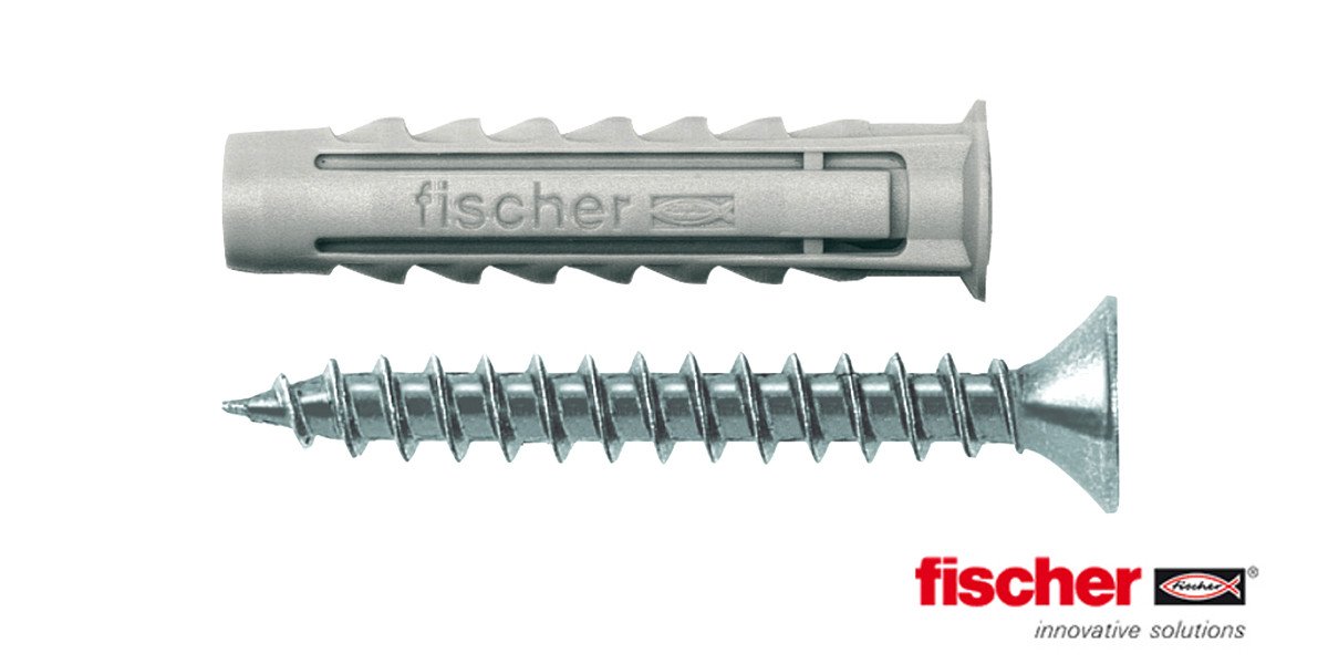 Fischer pluggen SX 8x40 S/20 met schroeven 5x55mm 50 stuks