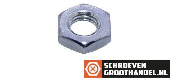 Zeskantmoeren laag M5 DIN439 verzinkt 200 stuks