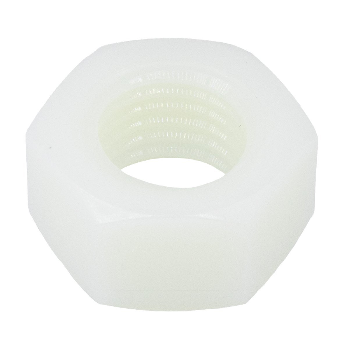 Zeskantmoeren M6 DIN934 nylon wit 25 stuks