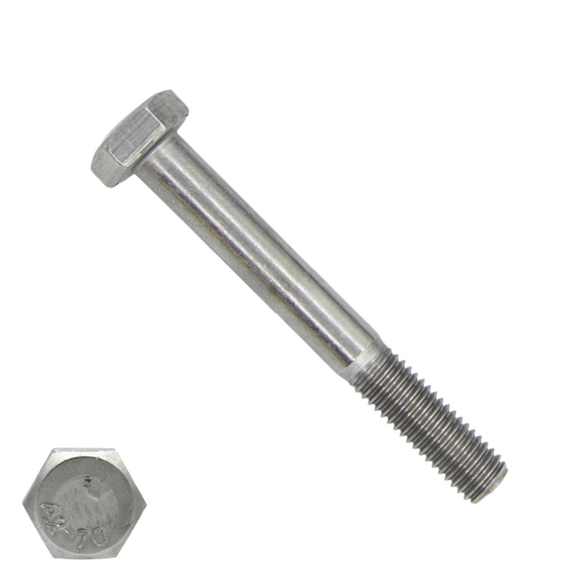 Zeskantbouten M20 x 60mm RVS A2 DIN931 25 stuks