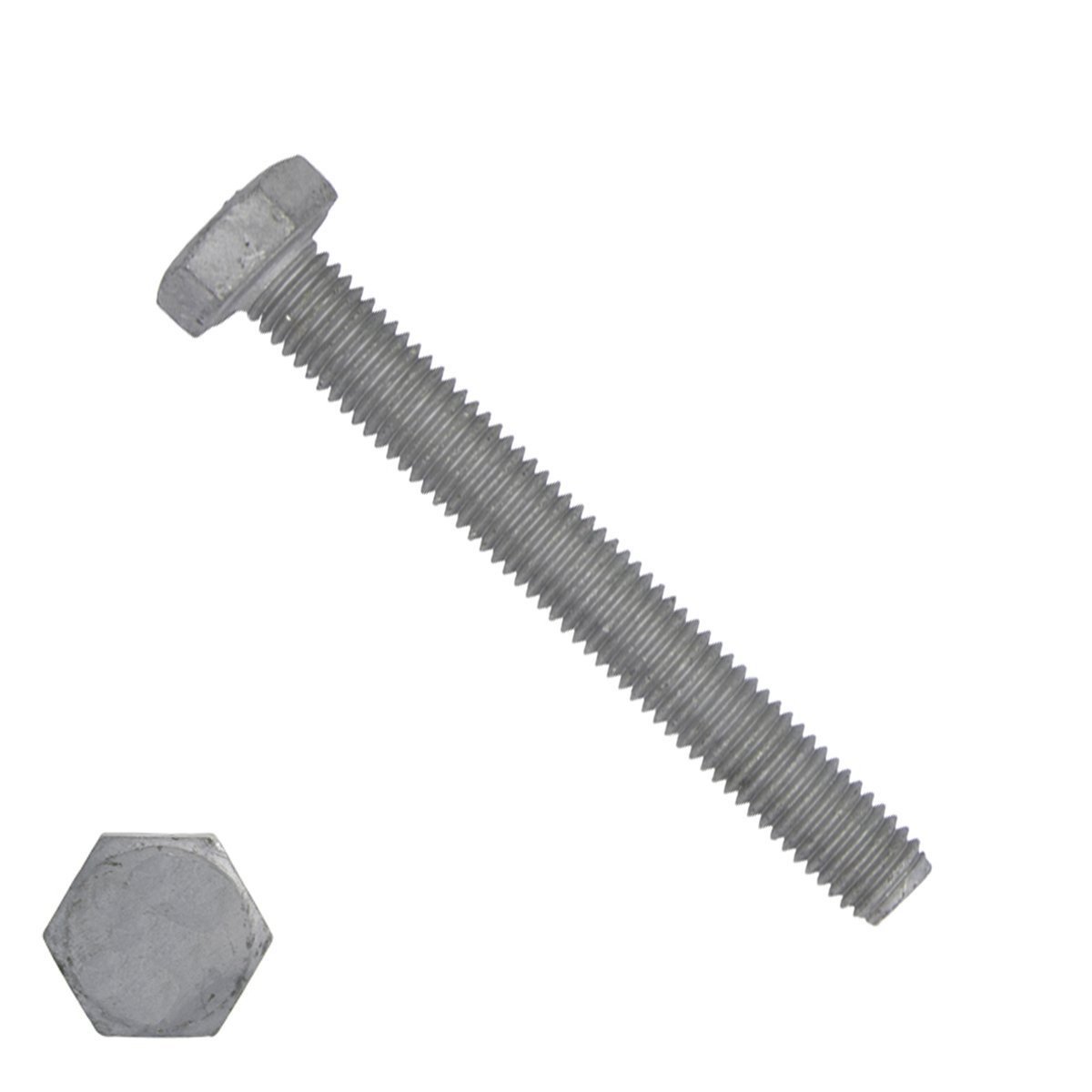 Tapbouten M20 x 70mm thermisch verzinkt DIN933 25 stuks