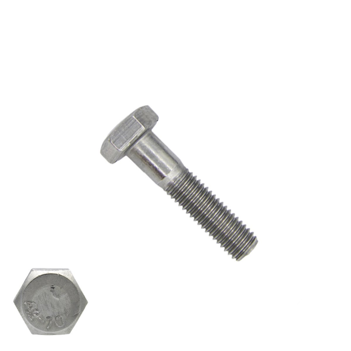 Zeskantbouten M5 x 30mm RVS A2 DIN931 200 stuks