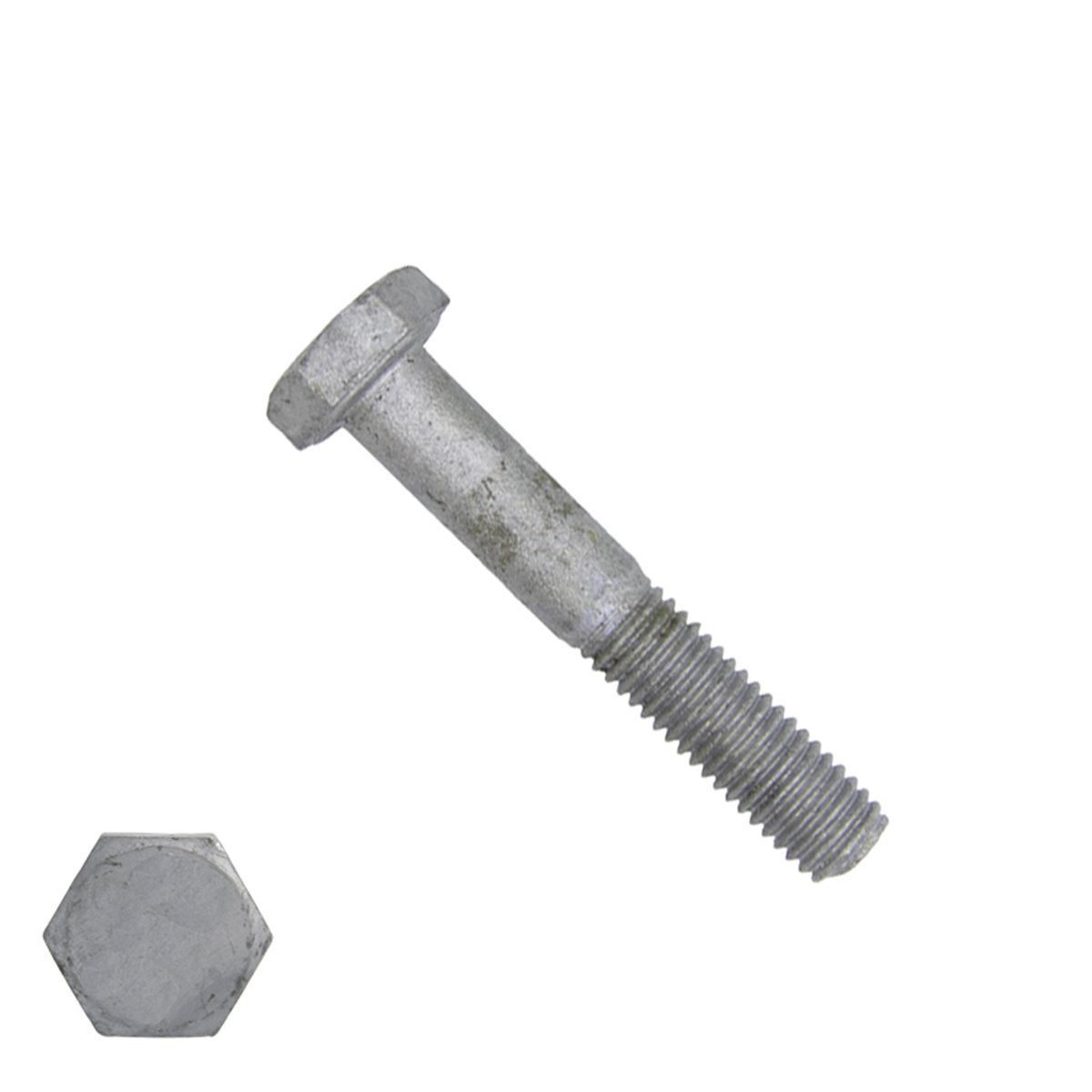 Zeskantbouten M8 x 50mm thermisch verzinkt DIN931 200 stuks