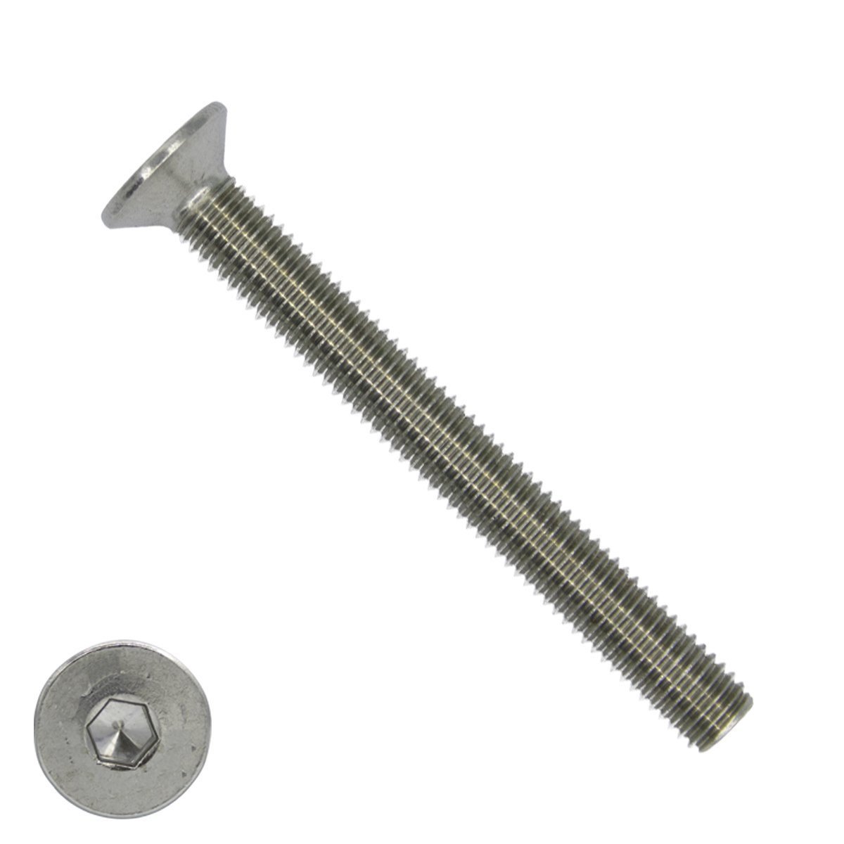 Inbusbouten verzonken kop  M5 x 60mm RVS A2 DIN7991 100 stuks