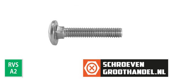 Slotbouten M8 RVS A2 8x35 mm 100 stuks