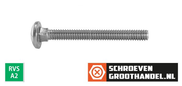 Slotbouten M8 RVS A2 8x60 mm 100 stuks
