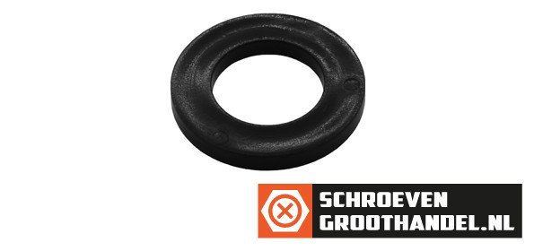 Sluitringen M4 nylon zwart DIN125A 200 stuks
