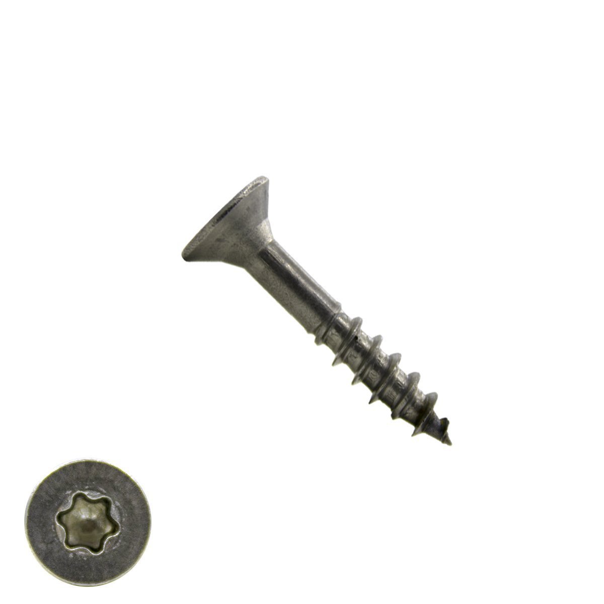 Spaanplaatschroeven 4x25/18mm RVS A2 platkop TORX-20 200 stuks