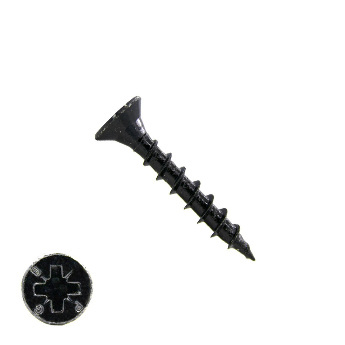 Spaanplaatschroeven 4x25 mm zwart gepassiveerd platkop Pozidriv-2 200 stuks