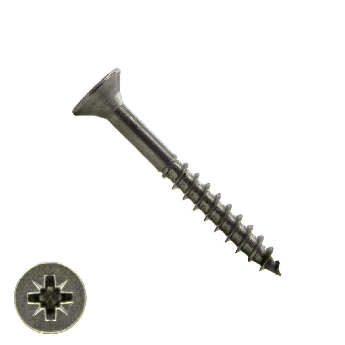 Spaanplaatschroeven 4x40/24mm RVS A2 platkop pozidriv-2 200 stuks