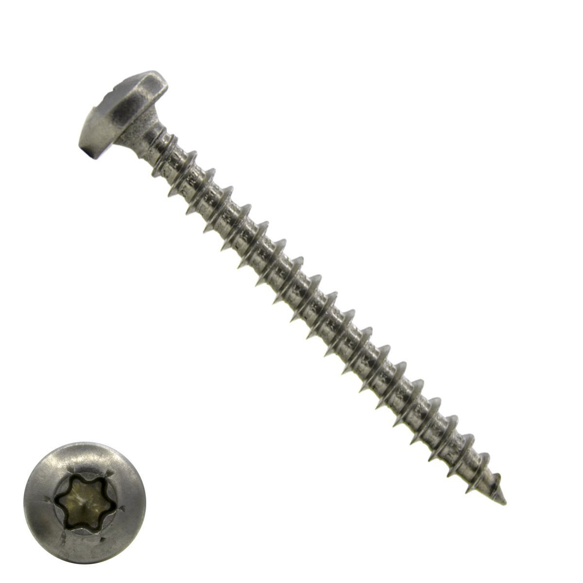 Spaanplaatschroeven 4x50mm RVS A2 rondkop TORX 200 stuks