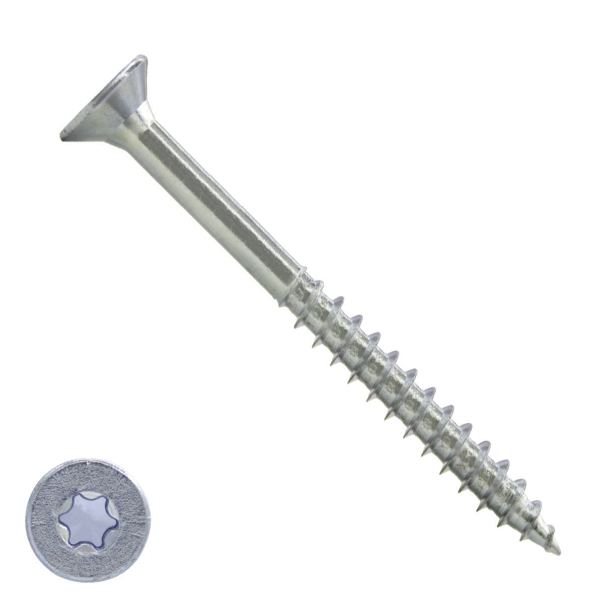 Spaanplaatschroeven 4x70mm verzinkt platkop TORX-20 200 stuks