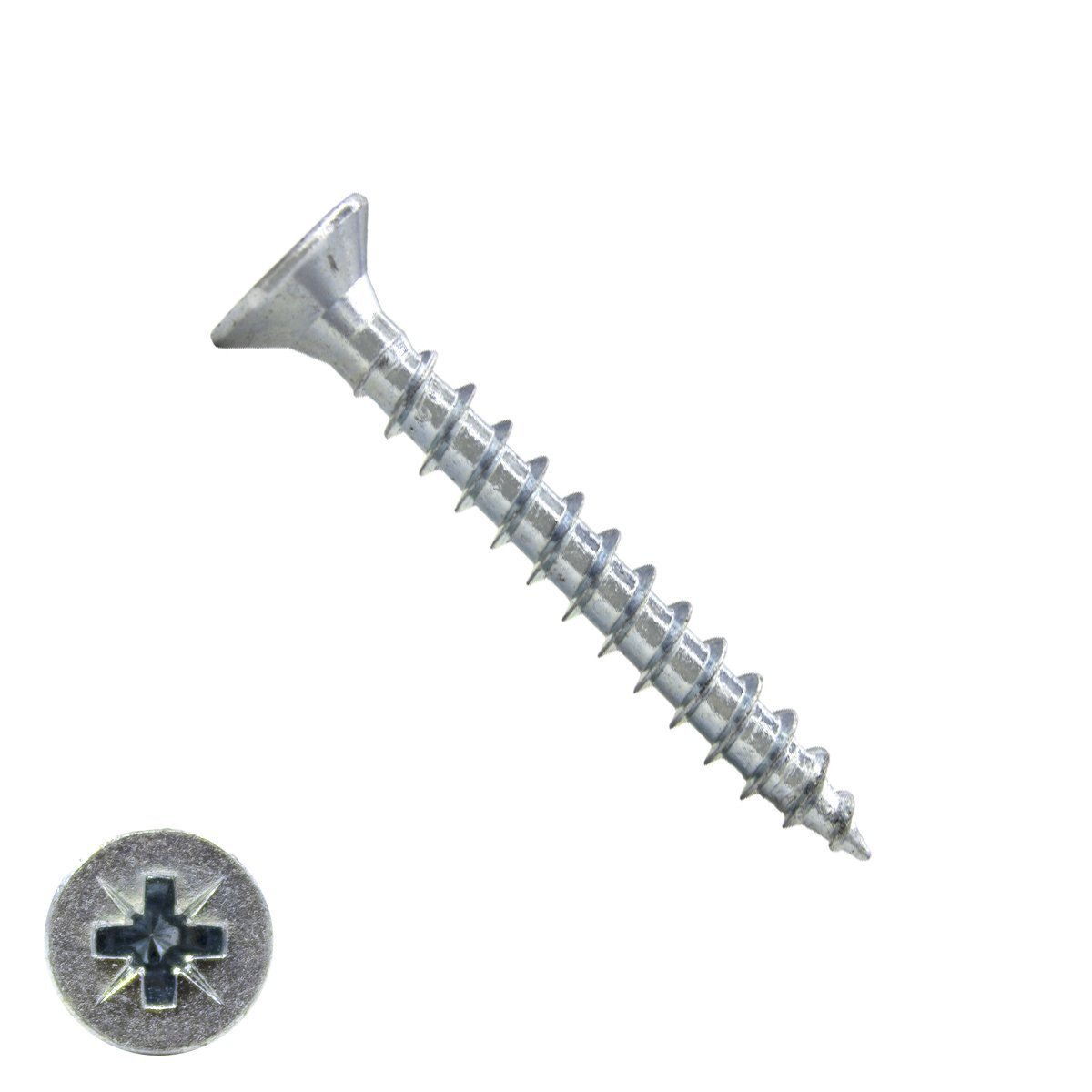 Spaanplaatschroeven 5x45mm verzinkt platkop pozidriv-2 200 stuks