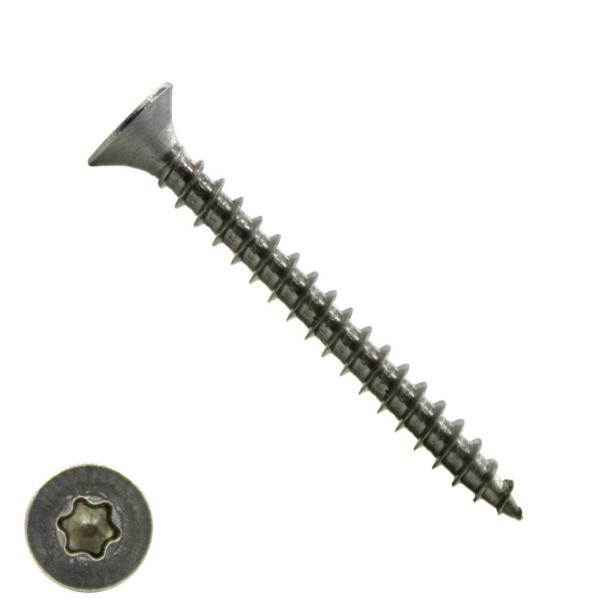 Spaanplaatschroeven 5x60mm RVS A2 platkop TORX-25 100 stuks