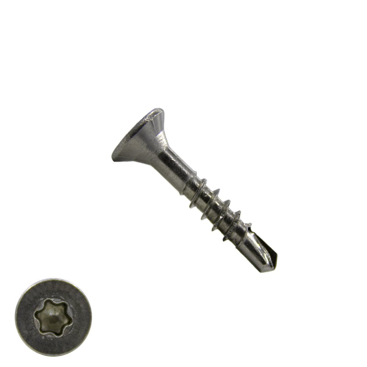 Spaanplaatschroeven zelfborend 4x30/18 mm RVS A2 platkop TORX 200 stuks