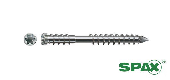Spax-D vlonderschroeven 5x50 mm RVS A2 cilinderkop TORX 200 stuks