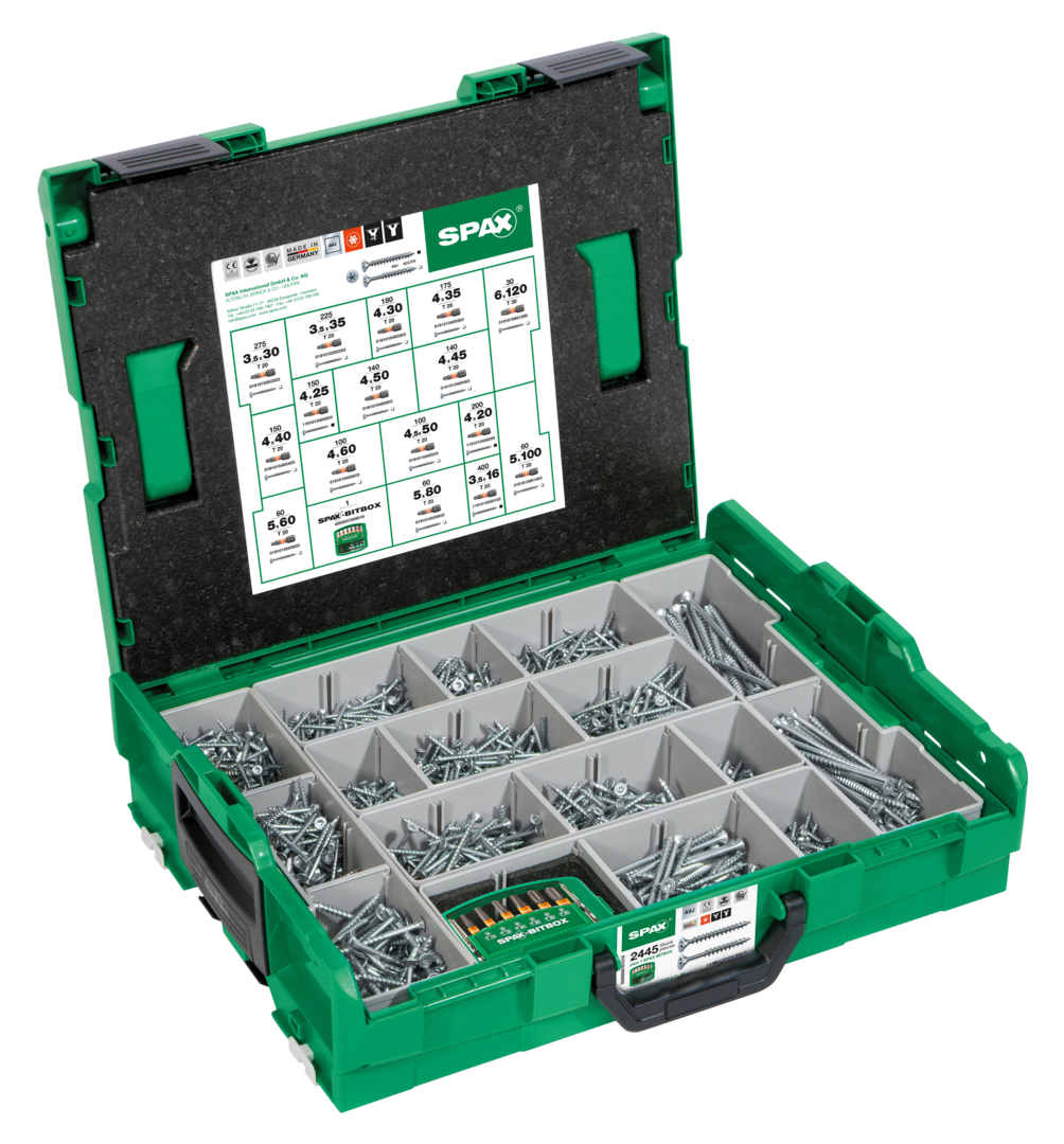 Spax L-BOXX verzonken kop T-STAR plus Wirox assortimentskoffer 2446-delig TORX