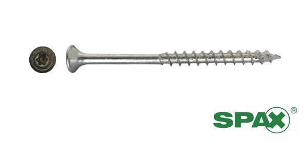 Spax spaanplaatschroeven 4,5x60 mm verzinkt platkop TORX 100 stuks