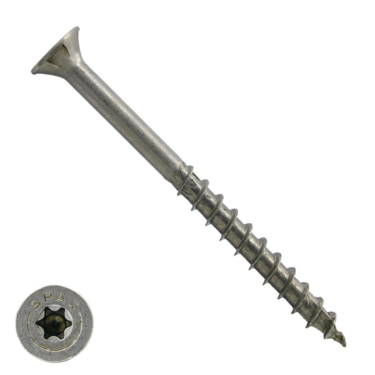 Spax spaanplaatschroeven 5x70/41mm RVS A2 platkop TORX 100 stuks