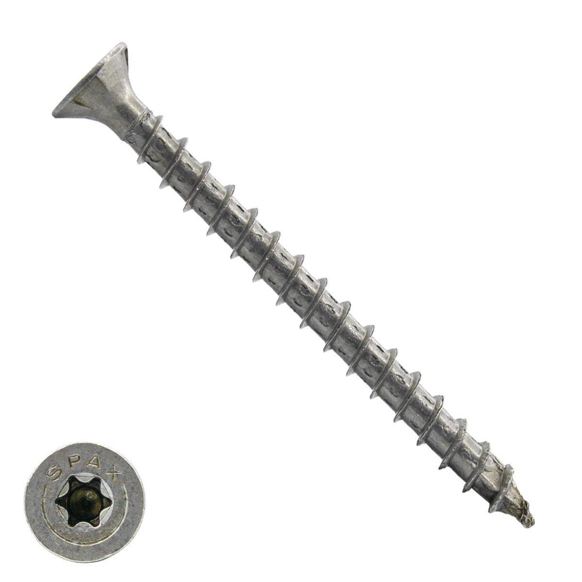Spax spaanplaatschroeven 6x80mm rvs a2 platkop torx 100 stuks