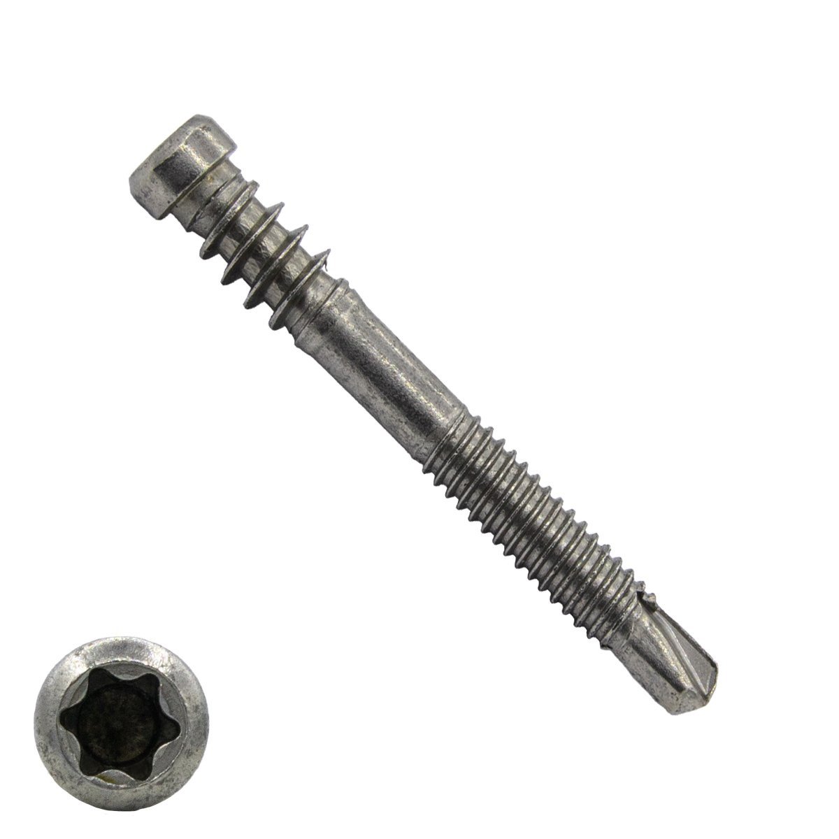 Spax terrasschroef voor Aluminium onderconstructie 5x44mm rvs a2 cilinderkop torx 100 stuks