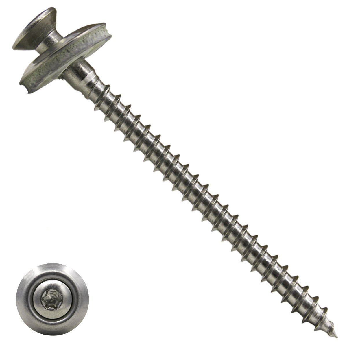 Spenglerschroeven 4,5x100mm RVS A2 lenskop TORX-20 100 stuks