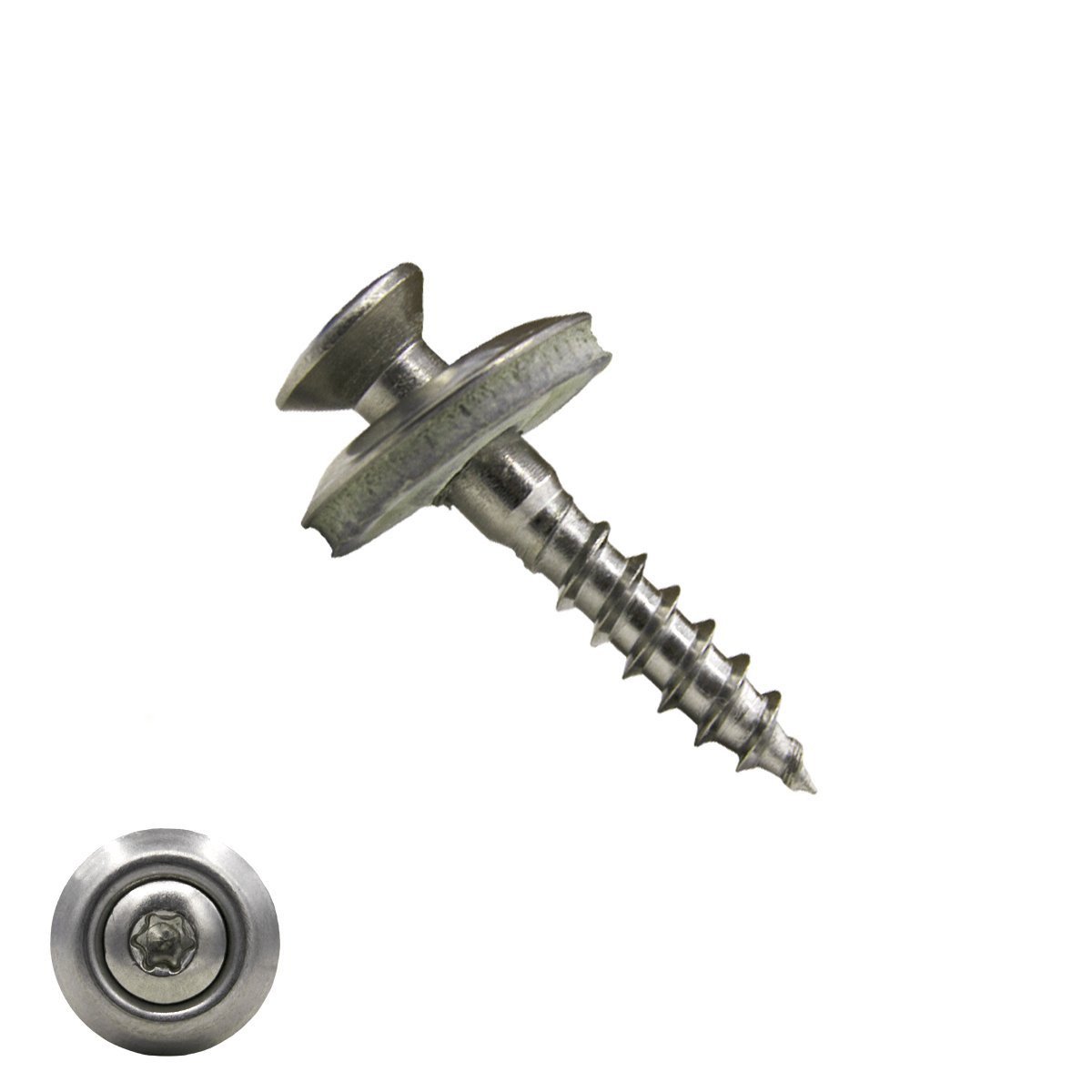 Spenglerschroeven 4,5x20mm RVS A2 lenskop TORX-20 200 stuks