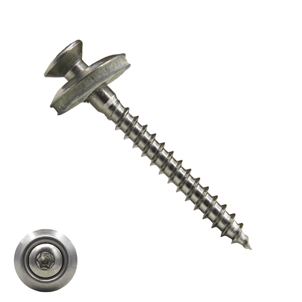 Spenglerschroeven 4,5x65mm RVS A2 lenskop TORX-20 200 stuks
