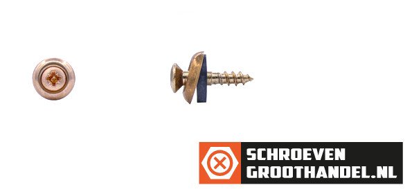Spenglerschroeven 4,5x25mm RVS A2 verkoperd lenskop pozidriv-2 200 stuks