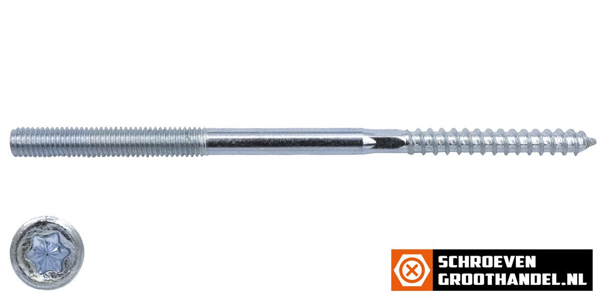 Stokeinden M10x150mm Torx-25 verzinkt 25 stuks