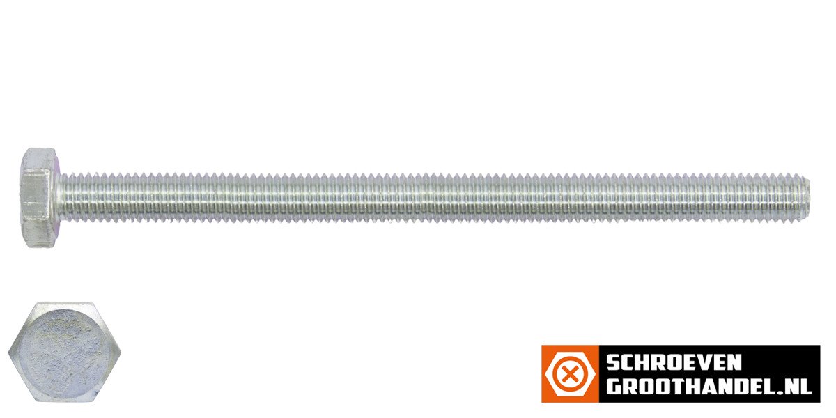 Tapbouten M8 x 100mm verzinkt DIN933 100 stuks