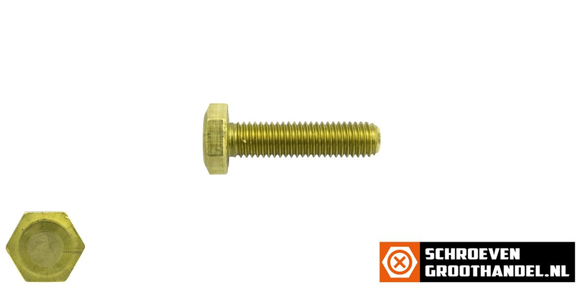 Tapbouten M5 x 30mm messing DIN933 10 stuks