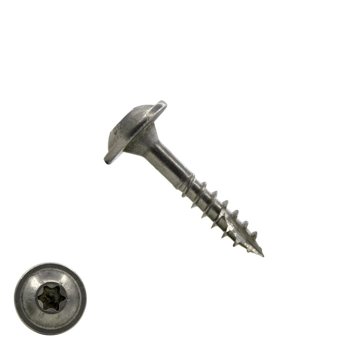 Tellerkopschroeven 4,5x25/18mm RVS A2 discuskop TORX-20 200 stuks