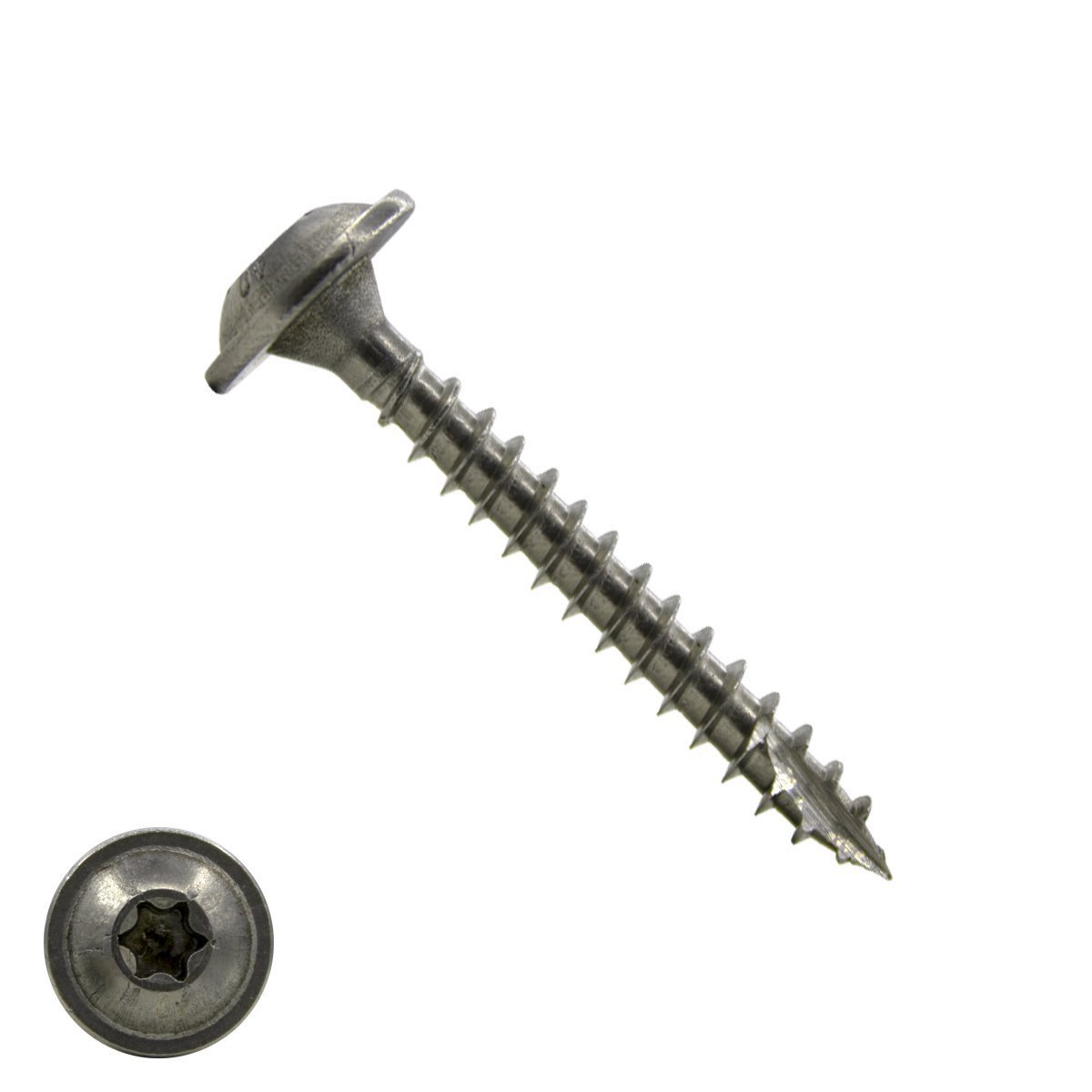 Tellerkopschroeven 8x40mm RVS A2 discuskop TORX-40 100 stuks