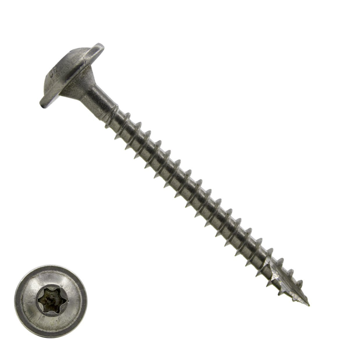 Tellerkopschroeven 8x60/50mm RVS A2 discuskop TORX-40 100 stuks
