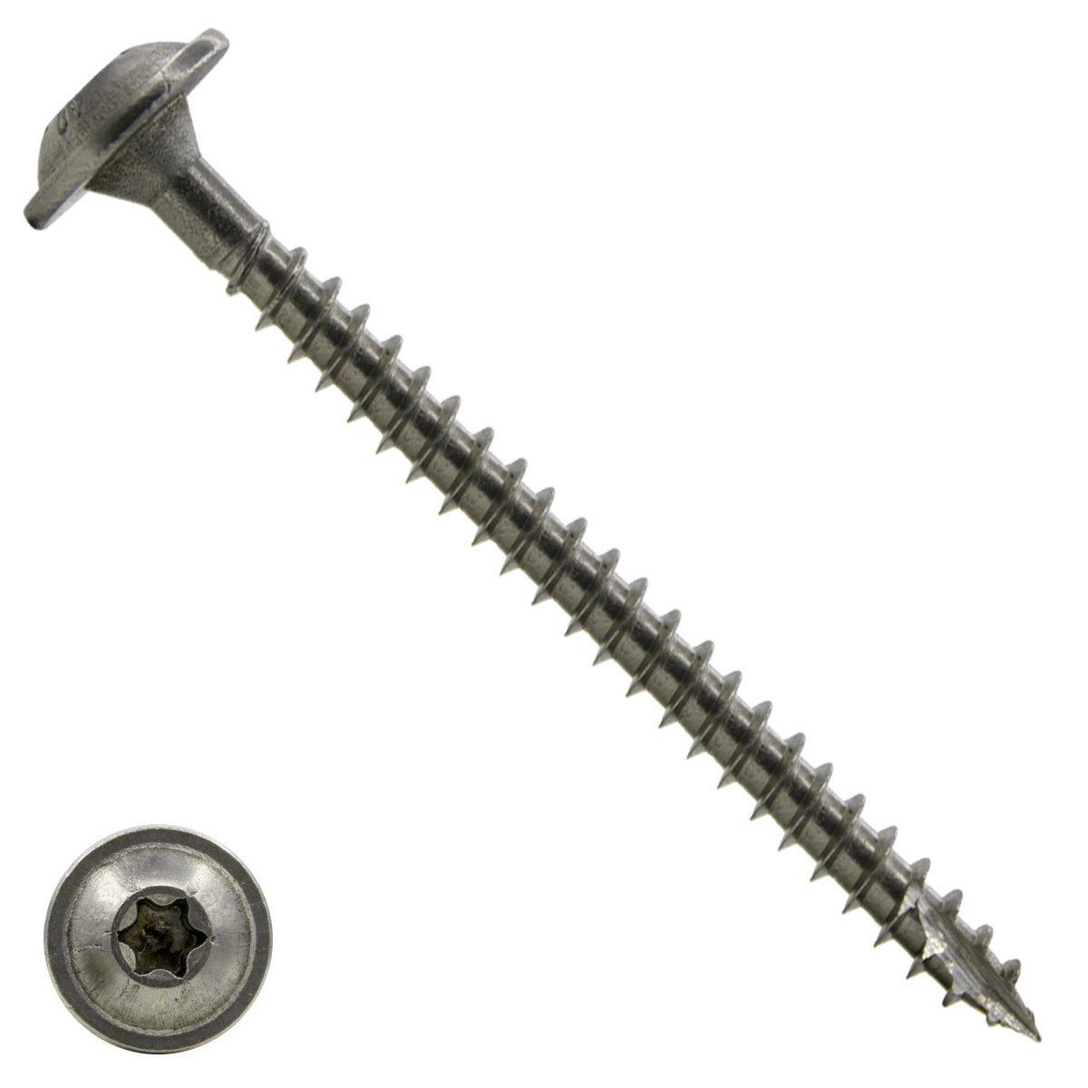 Tellerkopschroeven 8x90/80mm RVS A2 discuskop TORX-40 100 stuks