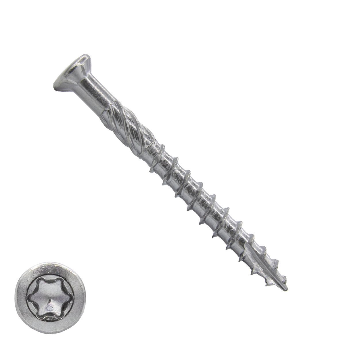 Tuinhout / vlonderschroeven 4x60 mm RVS C1 freeskop TORX-20 200 stuks