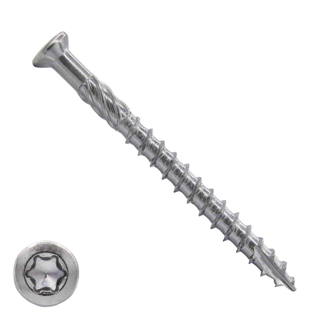 Tuinhout / vlonderschroeven 4x70 mm RVS C1 freeskop TORX-20 200 stuks