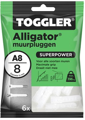 Toggler Alligator pluggen A8 6 stuks