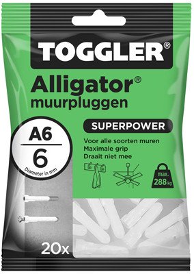 Toggler Alligator pluggen A6 20 stuks