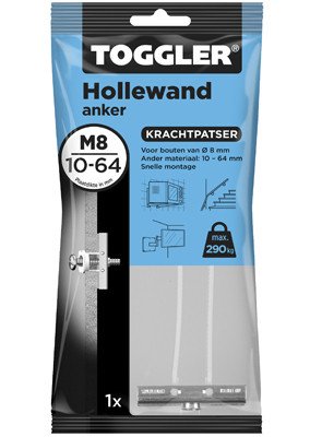 Toggler hollewand anker M8 10-64 mm 1 stuk