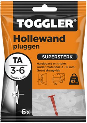 Toggler hollewandpluggen TA 3-6 mm 6 stuks